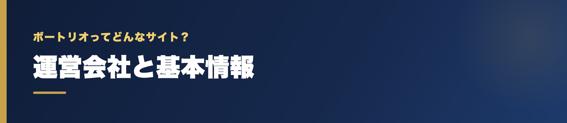 ボートリオの運営会社と基本情報