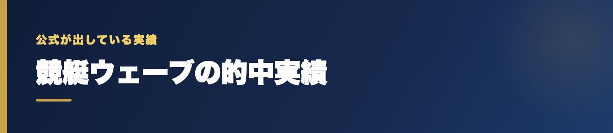競艇ウェーブの的中実績の確認