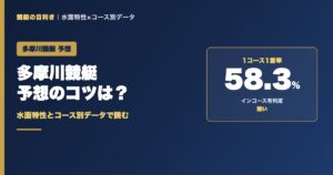 多摩川競艇予想のコツ｜1コース1着率58.3%