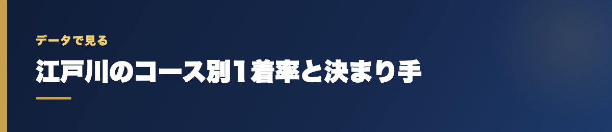 江戸川のコース別1着率