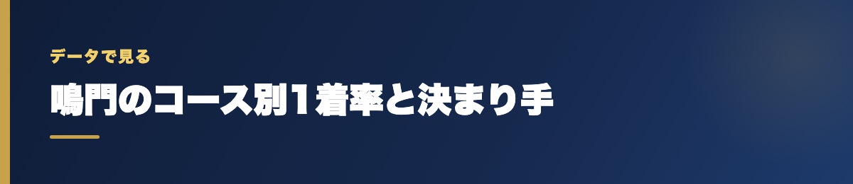 鳴門のコース別1着率