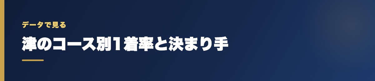 津のコース別1着率