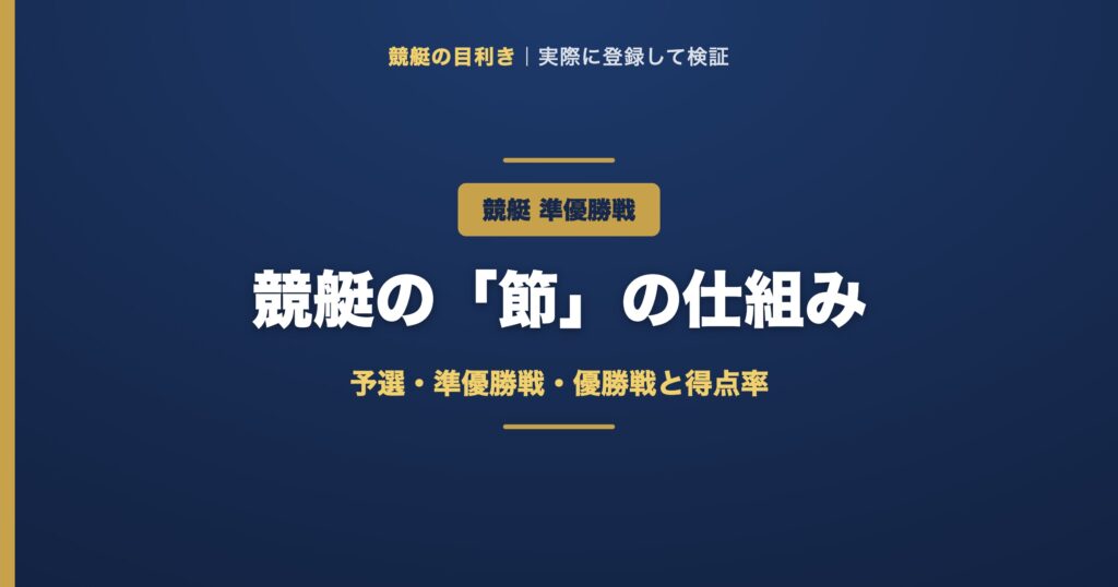 競艇の節の解説アイキャッチ